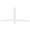 Ekena Millwork Bellingham Architectural Grade PVC Gable Bracket, 108"W x 54"H x 4"D x 6"F, 12/12 Pitch GBP108X54X0406BEL00 - alternate 3